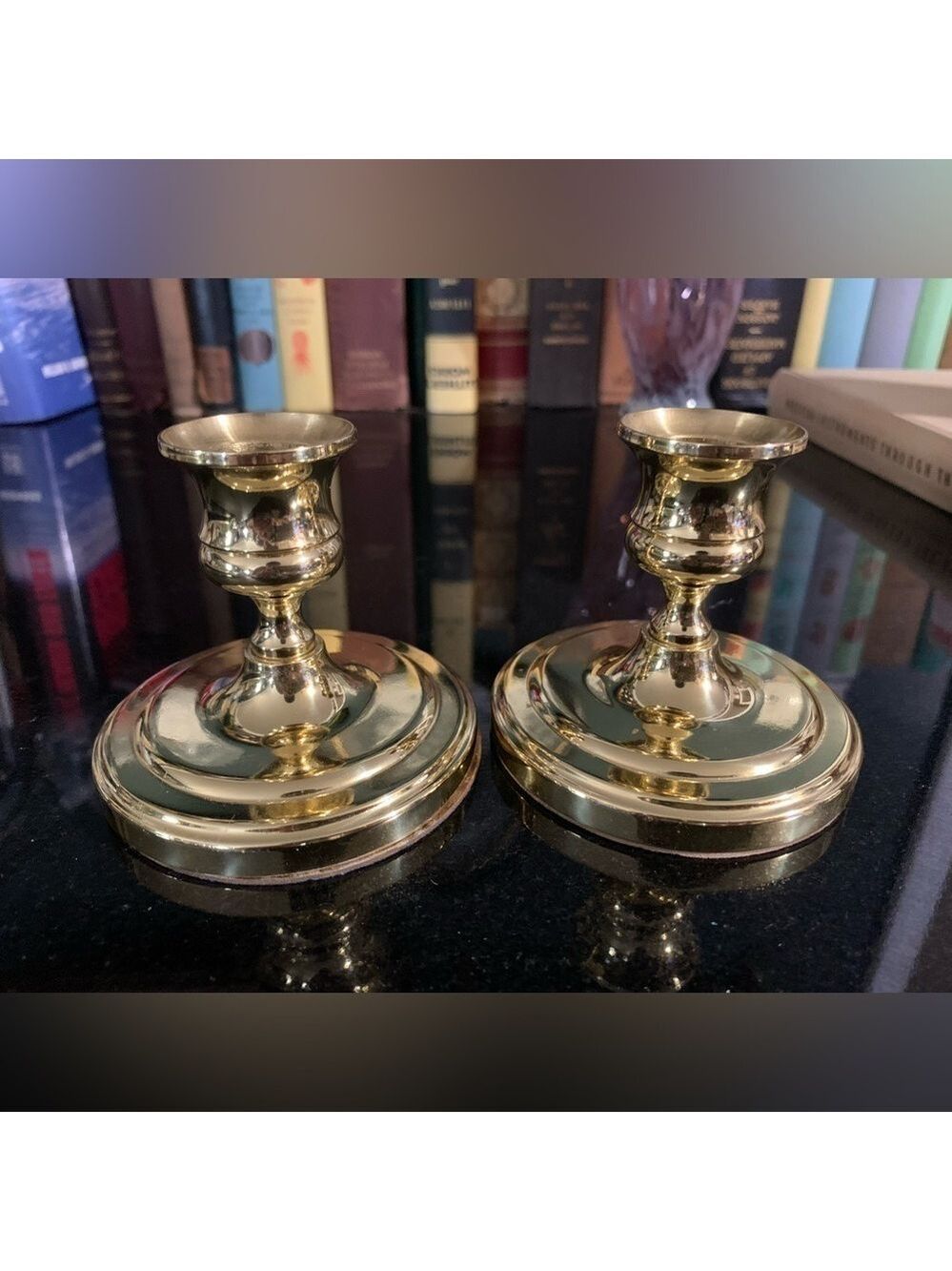 Baldwin Brass Candlestick Holders Set of 2 (3"H)